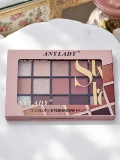 Best ANYLADY Paletka 15 cieni do powiek z brokatem i matem Ruby Glamour Oczy