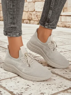 Clearance Aurelia Bianca – białe damskie sneakersy na płaskiej podeszwie Damskie Ugc|Sportowe
