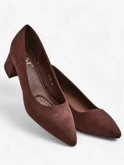 Aurelia Classico – Brązowe czółenka damskie zamszowe na słupku 4,5 cm Klasyczne