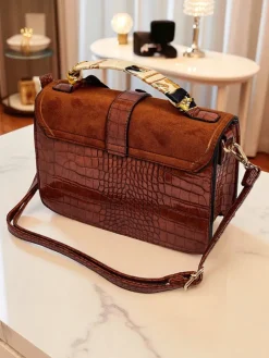 New Aurelia Elegante - Mini torebka damska zamszowo-patentowa Venezia Classico Damskie Małe Torebki