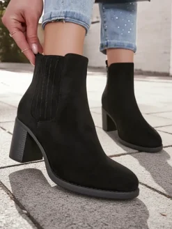 Sale Aurelia Klasyczne Botki Damskie na Obcasie Botki Na Słupku