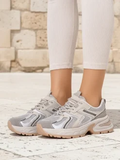 Aurelia Luna damskie sneakersy sznurowane ecru Damskie Sneakersy