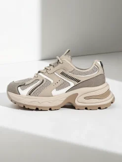 Aurelia Luna damskie sneakersy sznurowane ecru Damskie Sneakersy