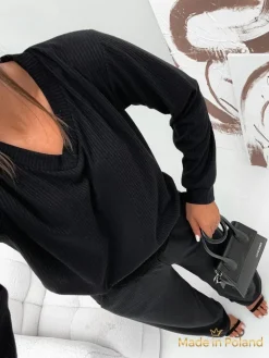 Best Bawełniany Damski komplet sweterkowy Shadow Line Damskie Komplety Damskie