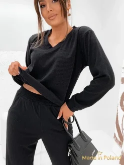 Best Bawełniany Damski komplet sweterkowy Shadow Line Damskie Komplety Damskie
