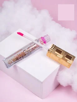 Outlet Bezbarwny Błyszczyk do ust 24K nawilżający ze złotymi drobinkami Usta