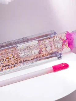 Outlet Bezbarwny Błyszczyk do ust 24K nawilżający ze złotymi drobinkami Usta