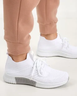 Online Białe damskie buty sportowe Merisal - Obuwie Damskie Bieganie, Ćwiczenia I Trening