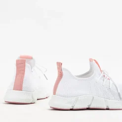 Online Biało- różowe sportowe buty damskie Baym - Obuwie Damskie Bieganie, Ćwiczenia I Trening