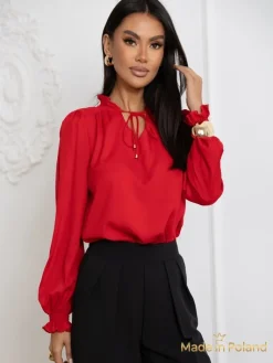 New Bluzka damska z ozdobnym dekoltem Frankie Bluzki / Koszule / Koszulki