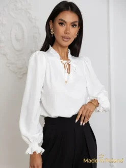 Hot Bluzka damska z ozdobnym dekoltem Frankie Bluzki / Koszule / Koszulki