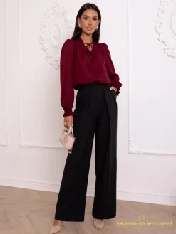 Online Bluzka damska z ozdobnym dekoltem Frankie Bluzki / Koszule / Koszulki