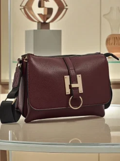 Best Bordowa Torebka Elena z Eko Skóry Damskie Małe Torebki