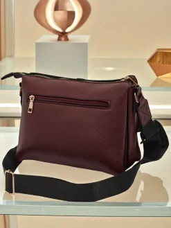 Best Bordowa Torebka Elena z Eko Skóry Damskie Małe Torebki