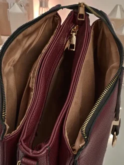 Best Bordowa Torebka Elena z Eko Skóry Damskie Małe Torebki