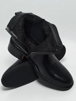 Best Botki damskie eko skórzane Calivra Botki Z Delikatnym Ociepleniem|Botki Na Płaskim Obcasie