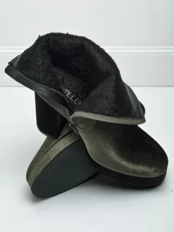 Online Botki damskie na słupku al'la Welur Miss Botki Z Delikatnym Ociepleniem|Botki Na Słupku