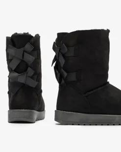 Best Botki Stella z ekoskóry zamszowej na płaskim obcasie Śniegowce