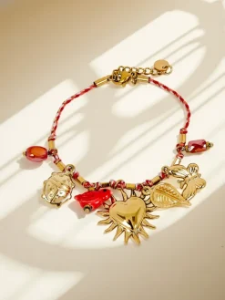 New Bransoletka Ariadna Amore – kolorowe charmsy i złociste detale, styl italiano Damskie Biżuteria