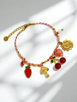 Clearance Bransoletka Callista Charm z kolorowymi zawieszkami w stylu włoskim Damskie Biżuteria