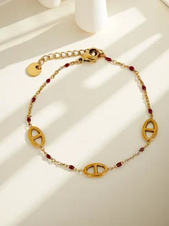 Bransoletka Callisto Aurea z koralikami pozłacana Damskie Biżuteria