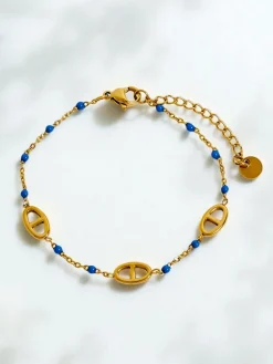 New Bransoletka Callisto Aurea z koralikami pozłacana Damskie Biżuteria