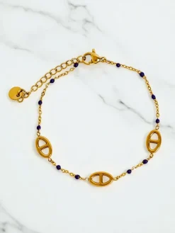 New Bransoletka Callisto Aurea z koralikami pozłacana Damskie Biżuteria