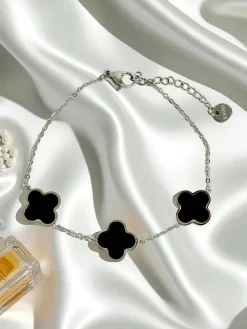 Best Bransoletka Callisto Nero z Motywem Kwiatu Damskie Biżuteria|Akcesoria Do Włosów