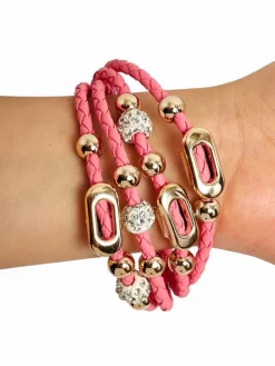 Best Bransoletka damska z koralikami i cyrkoniami Damskie Biżuteria