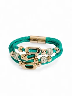 Bransoletka damska z koralikami i cyrkoniami Damskie Biżuteria