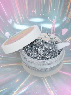 Outlet Brokatowy żel do zdobienia twarzy w kolorze srebrnym Twarz|Ciało