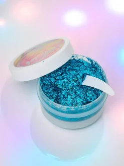 Hot Brokatowy żel do zdobienia twarzy w kolorze turkusowym Twarz|Ciało