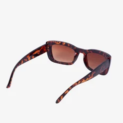 Sale Brązowe damskie wąskie okulary przeciwsłoneczne w panterkę - Akcesoria Damskie Okulary Przeciwsłoneczne