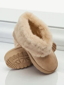 Outlet Buty a'la śniegowce damskie z futerkiem Irelle Śniegowce|Botki Na Platformie