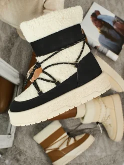 Outlet Buty a'la śniegowce damskie Quill Haven Śniegowce|Botki Na Platformie