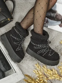 Hot Buty a'la śniegowce damskie Danira Śniegowce|Botki Na Platformie