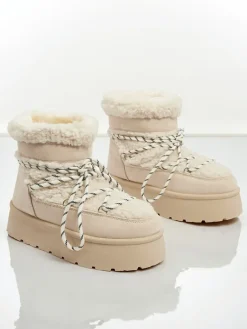 Outlet Buty a'la śniegowce damskie Danira Śniegowce|Botki Na Platformie