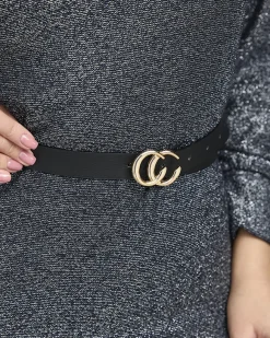 Sale Błyszcząca granatowa sukienka midi - Odzież Sukienki Na Imprezę|Sukienki Krótkie