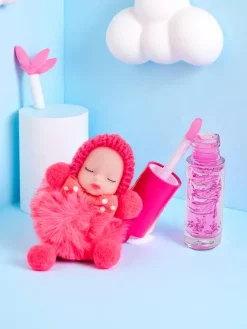 New Błyszczyk do ust dla dzieci z laleczką Fuchsia Usta