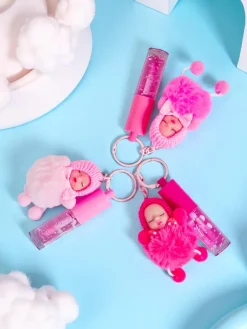 New Błyszczyk do ust dla dzieci z laleczką Fuchsia Usta