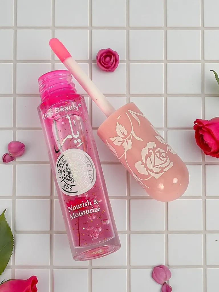 New Błyszczyk do ust z brokatem zmianiający kolor Rose Wood Usta