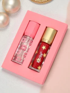 New Błyszczyk z brokatem i błyszczyk bezbarwny 2w1 Wine Room Usta