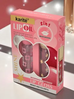 New Błyszczyk z brokatem i błyszczyk bezbarwny 2w1 Fiercely Red Usta