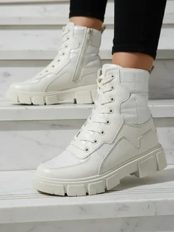 Discount Calista Obuwie Damskie Modne Płaskie Botki owe Workery|Botki Bez Ocieplenia