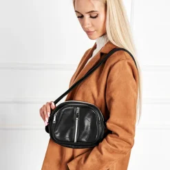 New Czarna damska mała torebka na ramię - Akcesoria Damskie Małe Torebki