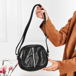 New Czarna damska mała torebka na ramię - Akcesoria Damskie Małe Torebki