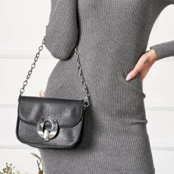 Sale Czarna mała damska torebka - Akcesoria Damskie Małe Torebki