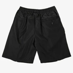 New Czarne spodenki męskie z szarymi lampasami - Odzież Spodnie