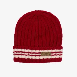 Hot Czerwona męska czapka z domieszką wełny - Akcesoria Czapki