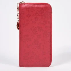 Best duży wzorzysty portfel ze skóry ekologicznej matowej - Akcesoria Damskie Portmonetki